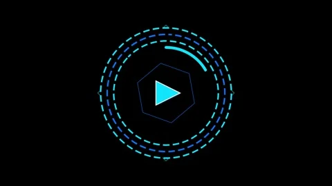 Replay sign icon with a circular looping arrow symbol for digital media playe Stock Footage 345957069