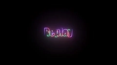 Replay Text Animation Stock Footage 324815005