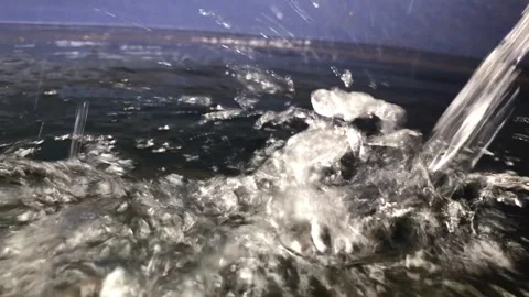 Replenishing water from a reservoir to solve the problem of water scarcity. Stock Footage 299131633