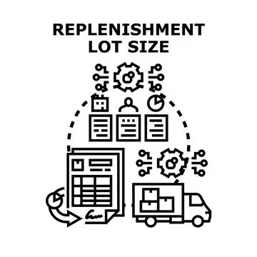 Replenishment lot size management process optimization Illustration