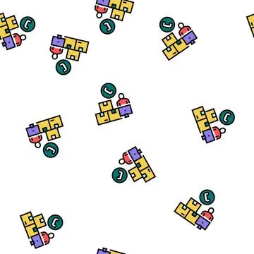 Replenishment management vector seamless pattern Illustrazione stock