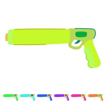 Replica cap gun toy vector cartoon graphic Иллюстрация