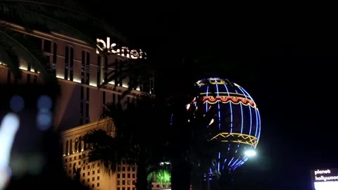 Replica of Eiffel Tower Paris in Las Vegas at Paris Hotel Stock Footage 135798630