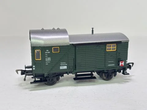 Replica of Fleischmann HO scale Type Pwg DB baggage van Foto stock