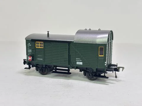 Replica of Fleischmann HO scale Type Pwg DB baggage van Stock Photos