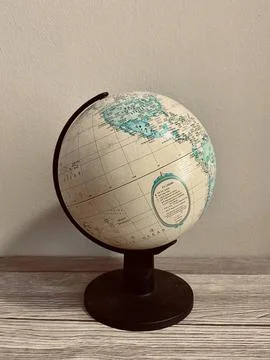 Replica globe classic on the table Stock Photos