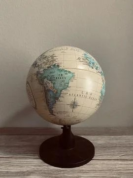 Replica globe classic on the table Stock Photos