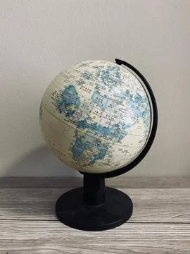 Replica globe classic on the table Stock Photos