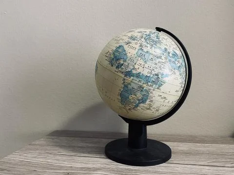 Replica globe classic on the table Stock Photos