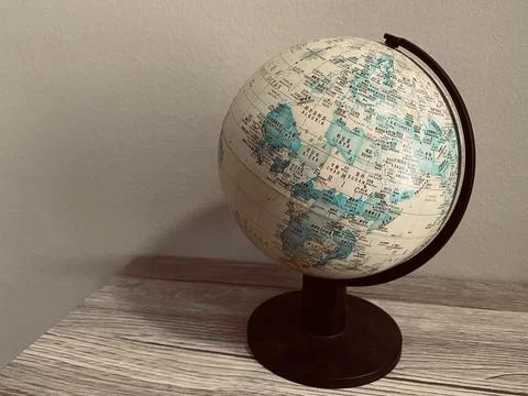 Replica globe classic on the table Stock Photos