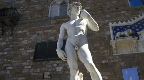 Replica of Michelangelo's David Stock Footage 38216558