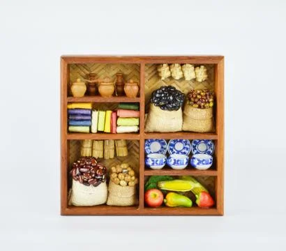 Replica of old shelf 스톡 사진