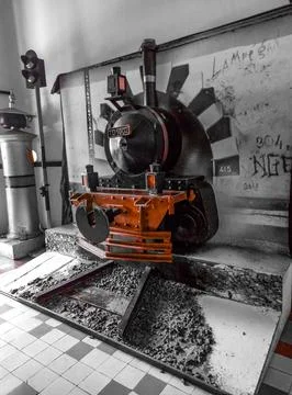 Replica of an old train muzzle Stock-Fotos