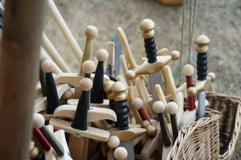 Replica primitive war weapons Foto stock