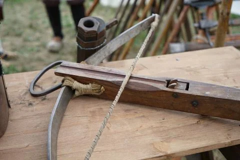 Replica primitive war weapons Foto stock