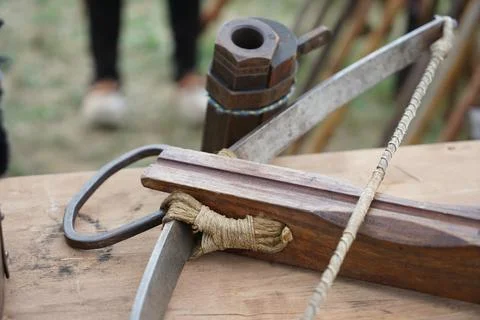 Replica primitive war weapons Foto stock