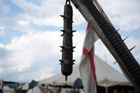 Replica primitive war weapons Foto stock