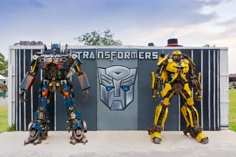 The Replica of robot statue from Transformers Photos