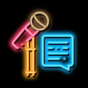 Replica Talking in Microphone Icon Vector Illustrazione stock