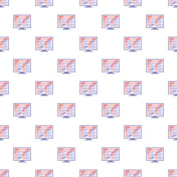 Replicating online shopping on computer screen pattern イラスト素材