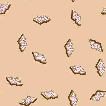 Replication database isometric icon seamless pattern 스톡 일러스트