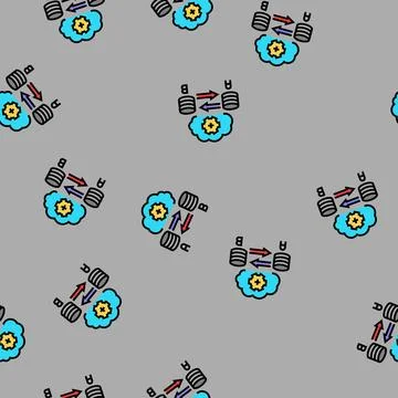 Replication database vector seamless pattern Stockillustratie