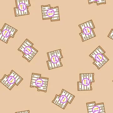 Replication database vector seamless pattern Stock Illustration