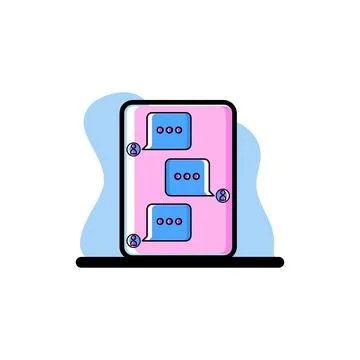 Replies Conceptual Vector Illustration Design Icon Stock Illustration