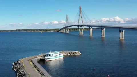 Replot Bridge - Replotbron - Raippaluodon Silta Stock Footage 209139934