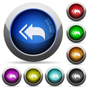 Reply to all button set Stock Illustration