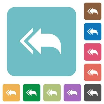 Reply to all flat icons Illustrazione stock