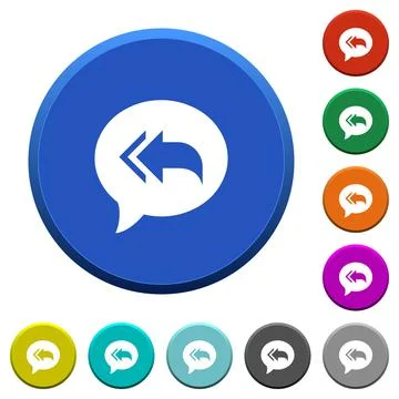 Reply to all recipients beveled buttons Illustrazione stock