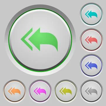 Reply to all recipients push buttons Illustrazione stock