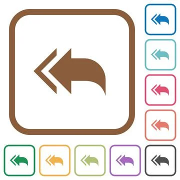 Reply to all recipients simple icons イラスト素材