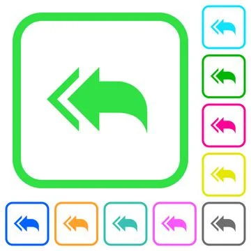 Reply to all recipients vivid colored flat icons icons イラスト素材