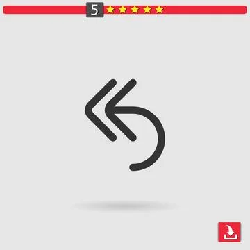 Reply all vector icon Stock Illustration