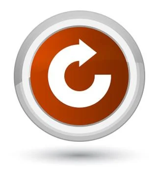 Reply arrow icon prime brown round button 스톡 일러스트