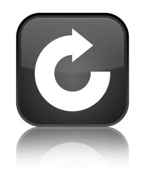 Reply arrow icon special black square button 스톡 일러스트