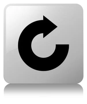 Reply arrow icon white square button 스톡 일러스트