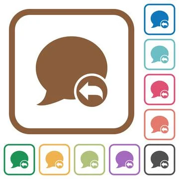 Reply blog comment simple icons Illustrazione stock