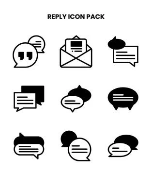Reply DuoTone Collection Icons Pack Stockillustratie