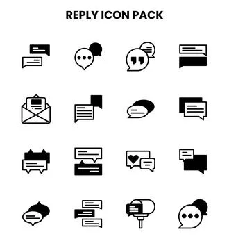 Reply DuoTone Design Icons Pack Stock Illustration