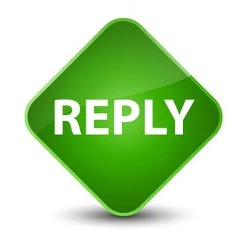 Reply elegant green diamond button 스톡 일러스트