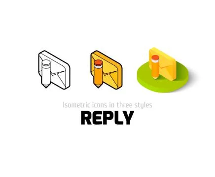 Reply icon in different style Illustrazione stock