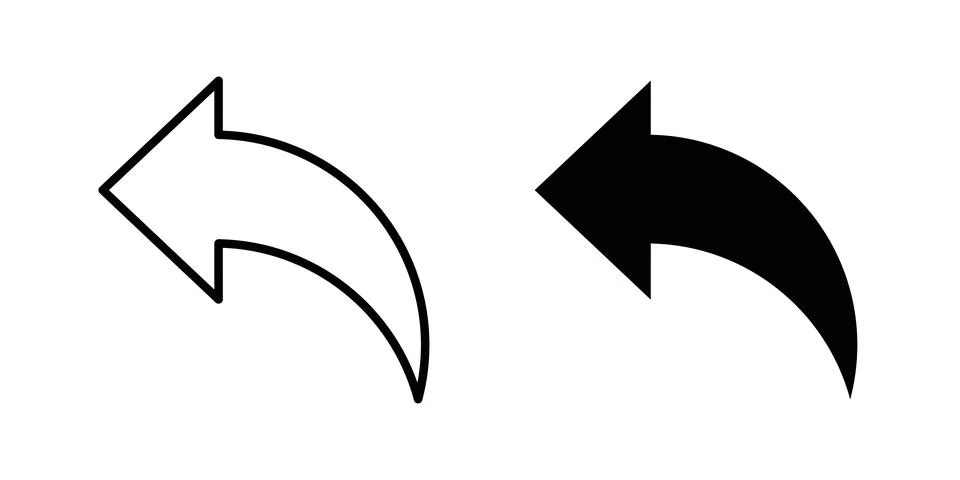 Reply icon vector symbol graphics Stock Illustration
