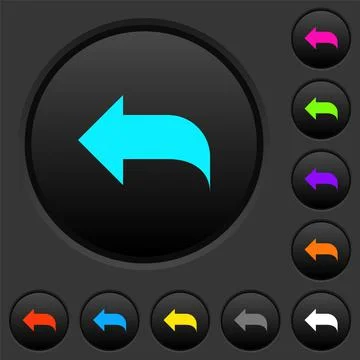 Reply to mail dark push buttons with color icons イラスト素材