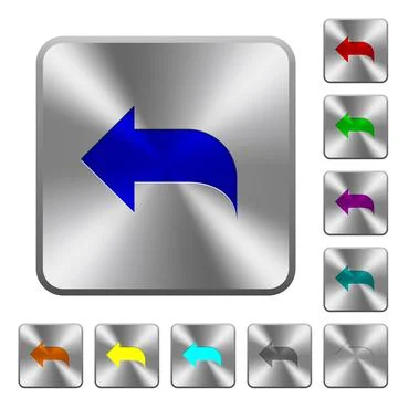 Reply to mail rounded square steel buttons イラスト素材