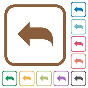 Reply to mail simple icons Stock Illustration