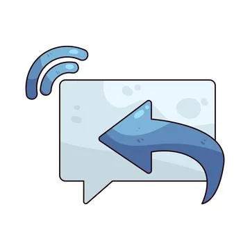 Reply message illustration イラスト素材