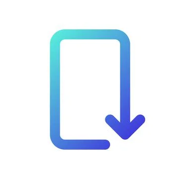 Reply pixel perfect gradient linear ui icon Illustrazione stock